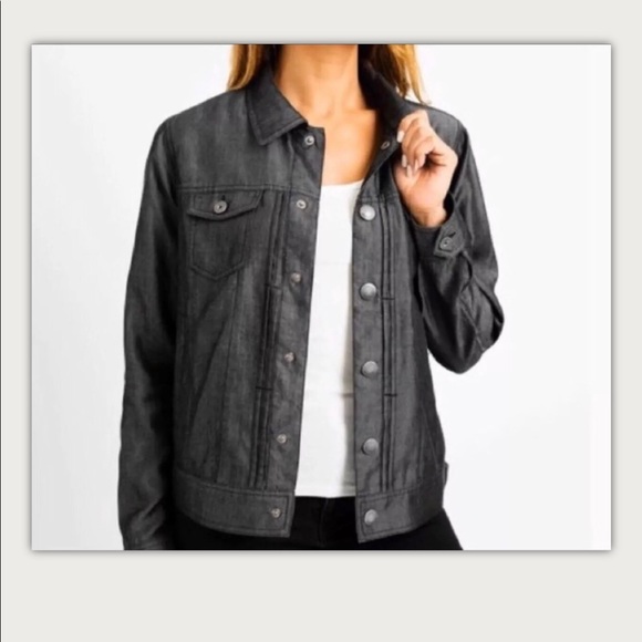 lightweight black denim jacket